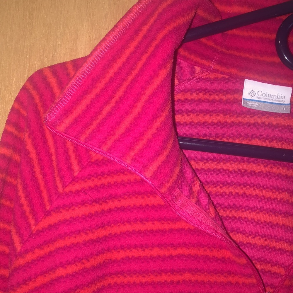 Columbia Soft Quarter Zip Fleece High Warm Collar Large - Picture 2 of 3